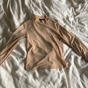 Sheer see through turtle neck shirt